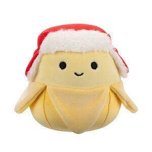 Squishmallows 12-Inch Junie Plush Toy With Red Trapper Hat.